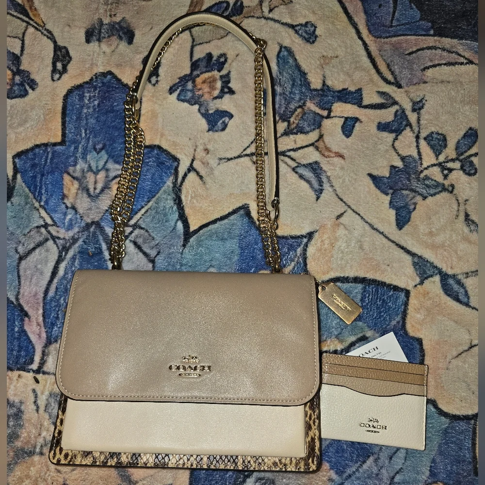 Coach Klare Snakeskin Shoulder Bag